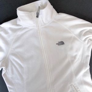The North Face Size M Women White Fleece Full Zip